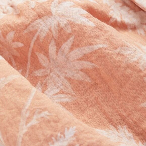 H&M Cut Out Flounce Trimmed Jumpsuit Medium Orange Floral - Picture 7 of 9